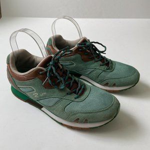 Prospecs Mens R UNC 2 Green Brown Lace Up Low Top Sneaker Shoes Size 7.5